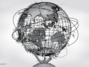 Ivy-Covered Earth Globe Modelo 3D