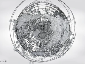 Ivy-Covered Earth Globe 3D Model