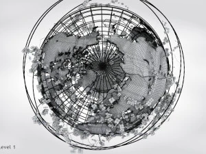 Ivy-Covered Earth Globe 3D Model