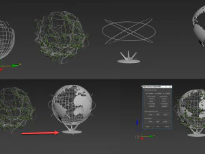 Ivy-Covered Earth Globe 3D Model