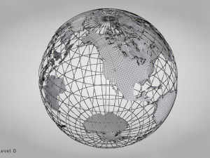 Earth Globe Golden Style 3D Модель