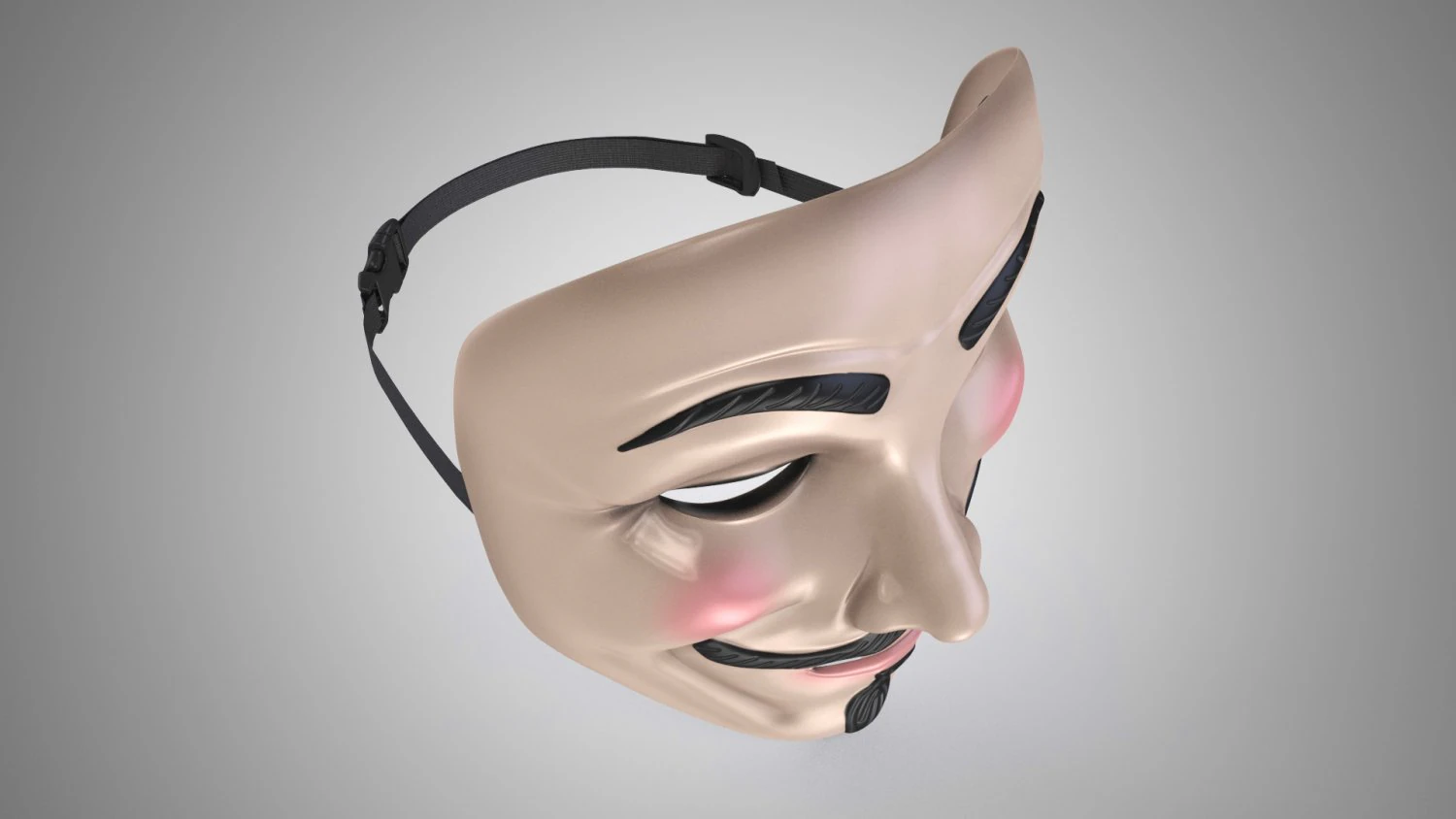 V for Vendetta 3D Model .c4d .max .obj .3ds .fbx .stl .blend 