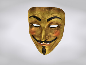 Gold- V For Vendetta 3D-Modell