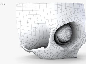 Eye With Anatomical Cross-Section 3D Model