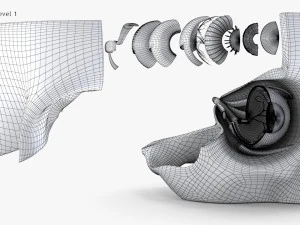 Eye With Anatomical Cross-Section 3D Model