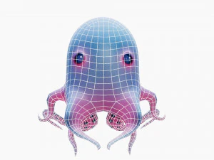 Cartoon octopus 3D Model