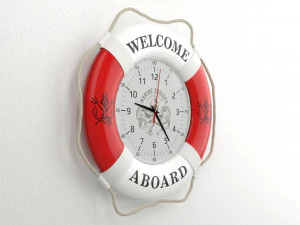 Model of a souvenir themed wall clock 3D Model