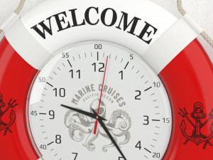 Model of a souvenir themed wall clock 3D Model