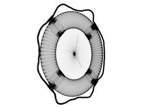 Model of a souvenir themed wall clock 3D Model