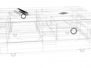 Qualitative model of a coffee table made of europallets in the style of Loft Modello 3D