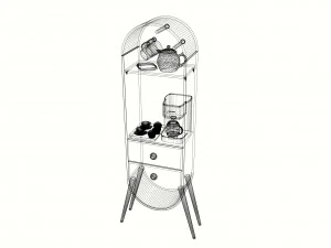 Coffe Corner Furniture 3D Model