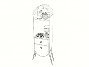 Coffe Corner Furniture 3D Model