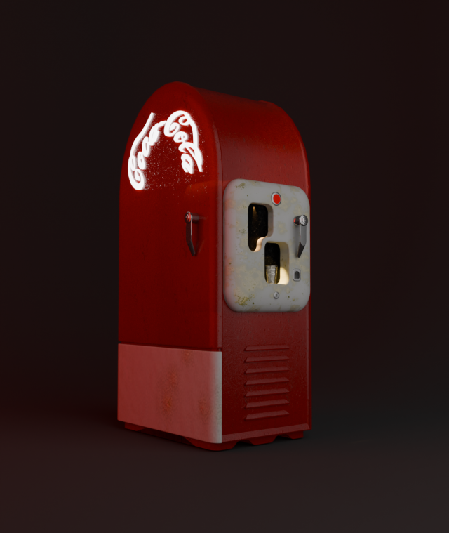 Soda machine 3D Модель .c4d .max .obj .3ds .fbx .stl .blend 