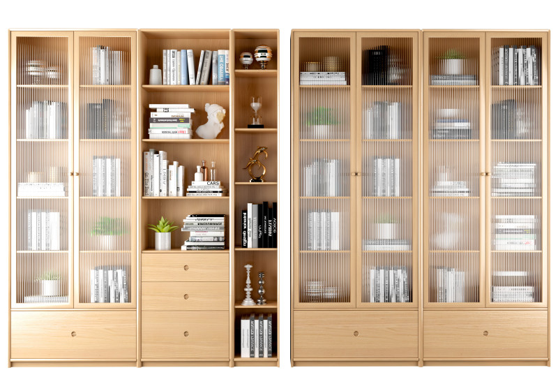 Rak buku Nordik 01 Model 3D .c4d .max .obj .3ds .fbx .stl .blend 