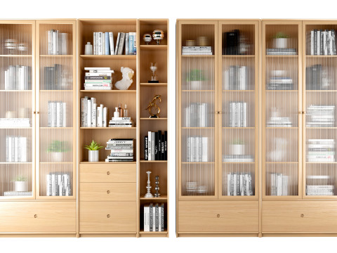 İskandinav kitaplık 01 3D Model