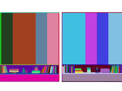 Modern bookcase 02 3D Model