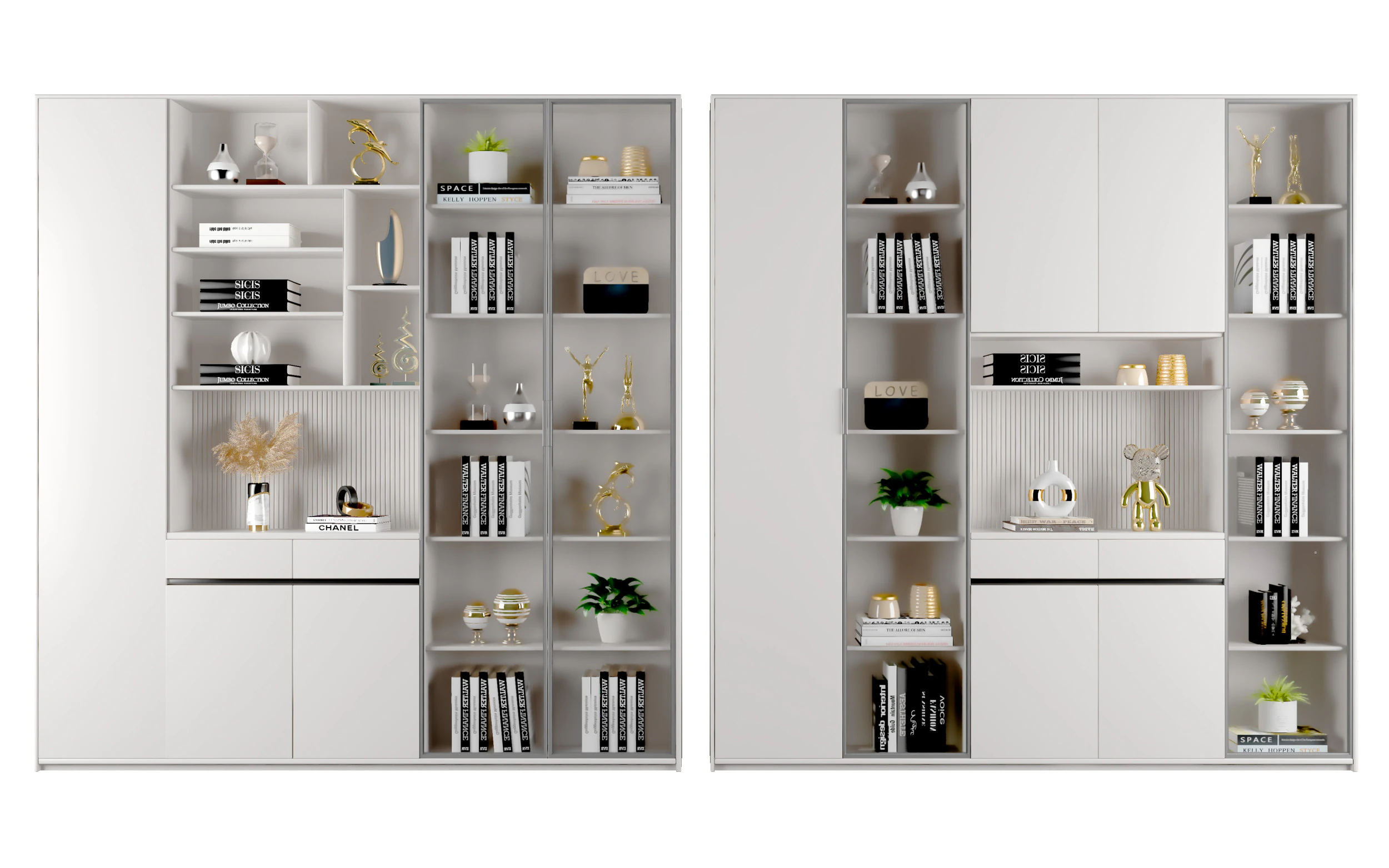 Decorative cabinets 04 3D Model .c4d .max .obj .3ds .fbx .stl .blend 