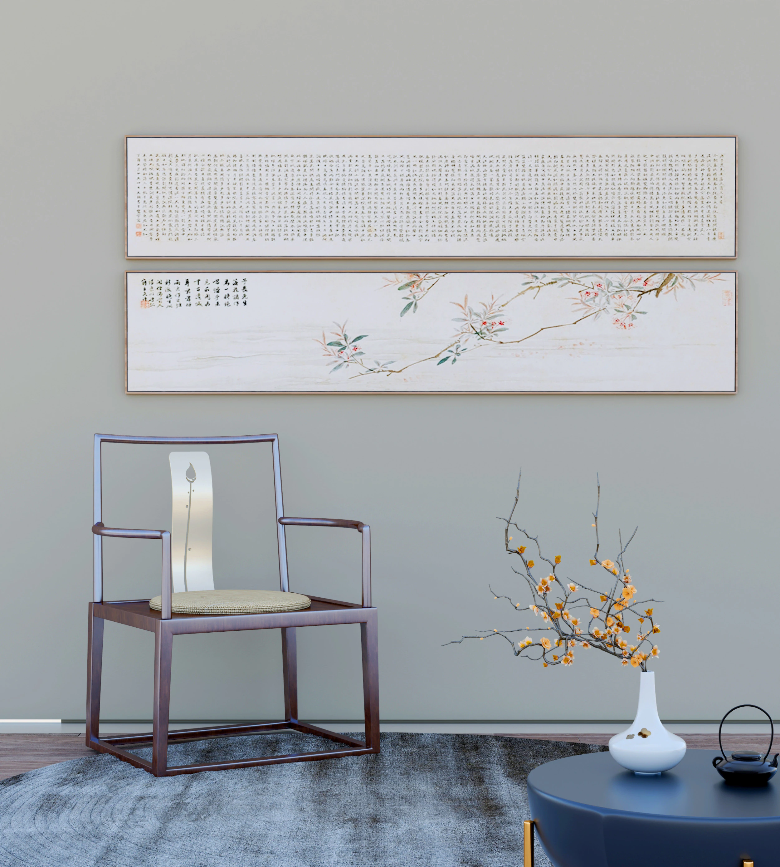 Decorative painting 06b 3D Model .c4d .max .obj .3ds .fbx .stl .blend 