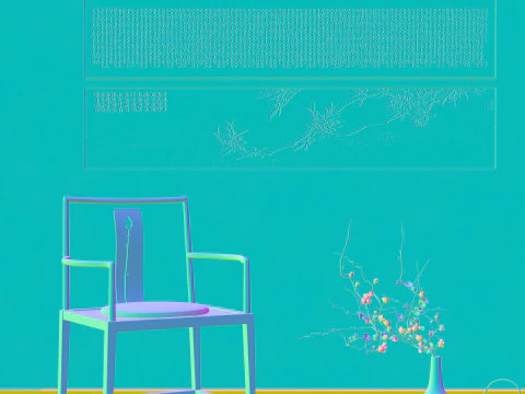 Decorative painting 06b 3D Model