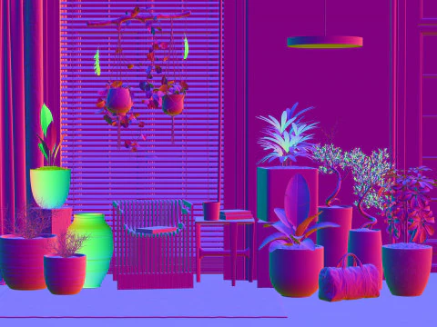 Potted plants 05 3D Model