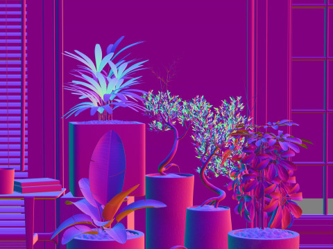 Potted plants 05 3D Model