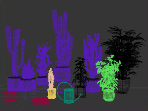 Potted plants 09 3D Model