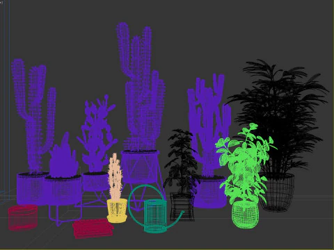 Potted plants 09 3D Model