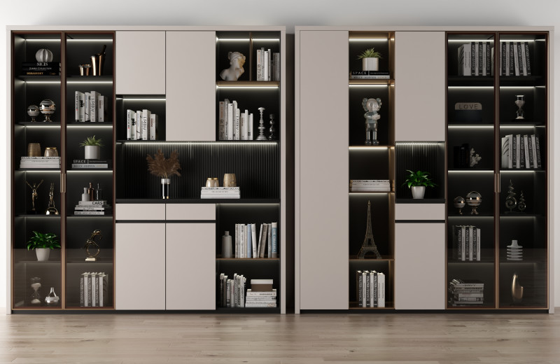 Combinazione di librerie moderne Modello 3D .c4d .max .obj .3ds .fbx .stl .blend