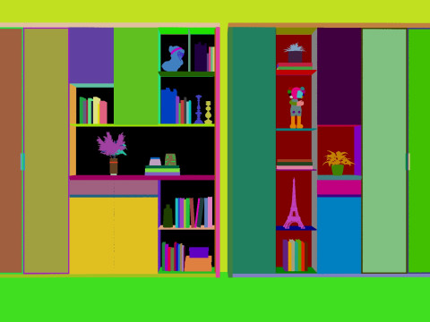 Combinazione di librerie moderne Modello 3D