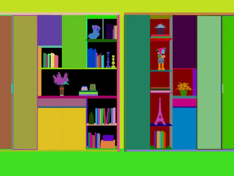 Modern bookcase combination 3D Model