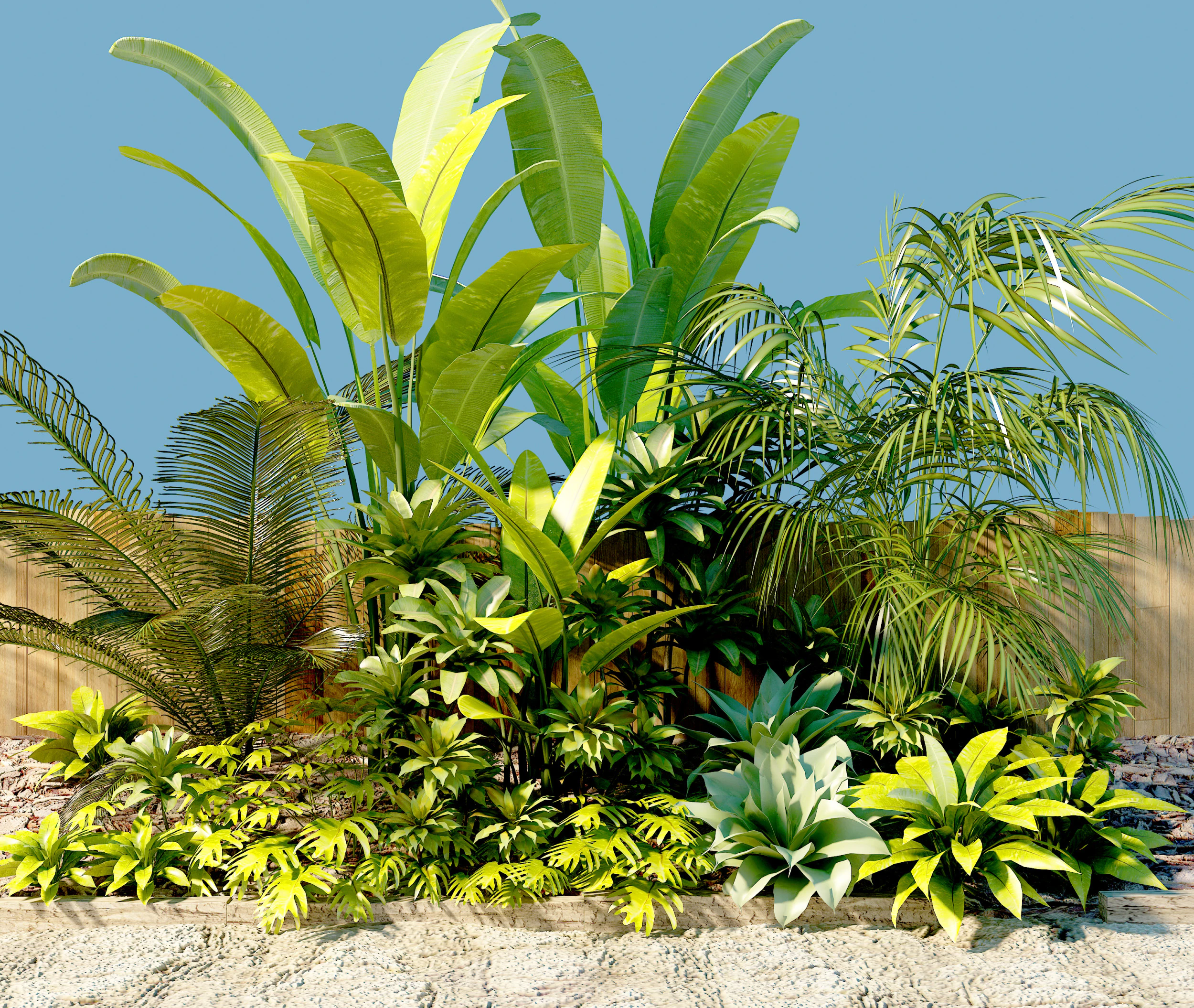 Potted plants 16 3D Model .c4d .max .obj .3ds .fbx .stl .blend 