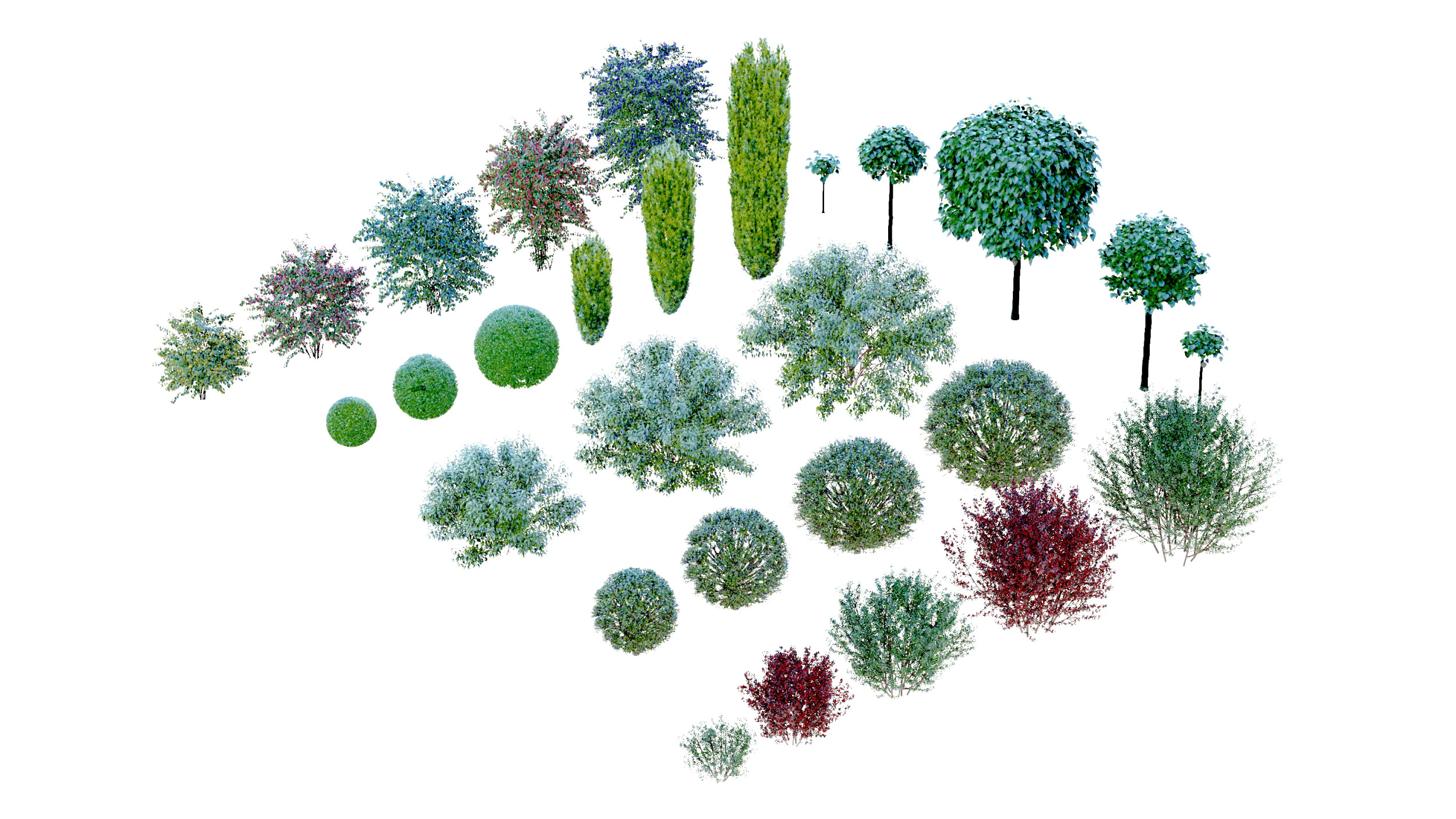 Potted plants 25 3D Model .c4d .max .obj .3ds .fbx .stl .blend 
