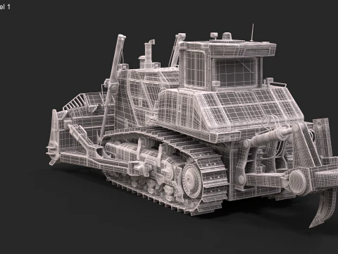 Komatsu D155AXi8 3D Model