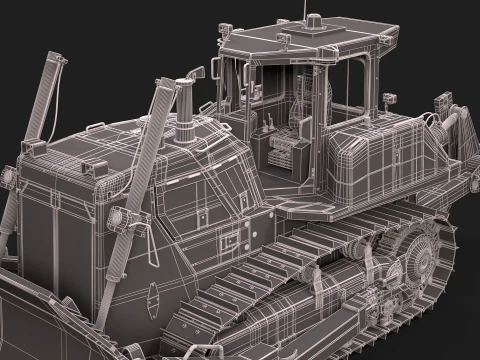 Komatsu D155AXi8 3D Model