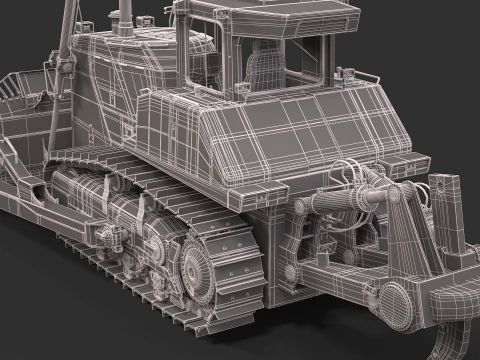 Komatsu D155AXi8 3D Model