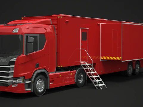 スカニア展示トレーラー 3Dモデル