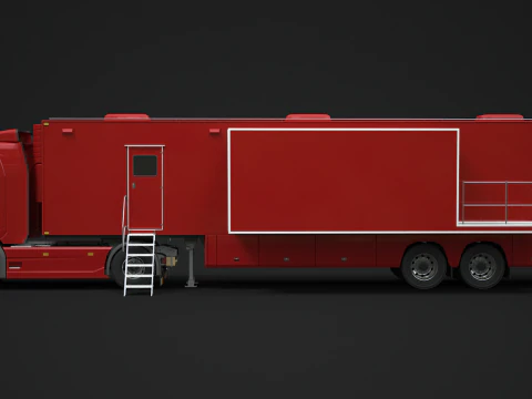 Scania Exhibition Trailer 3D Model