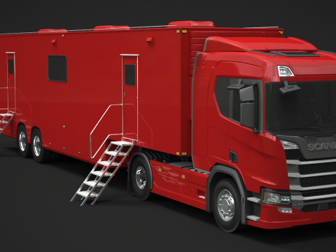 Scania Exhibition Trailer 3Dモデル