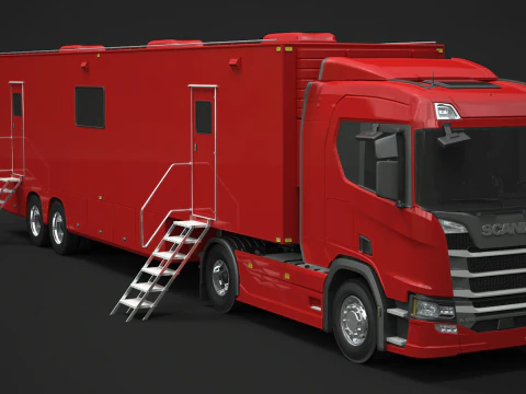 Scania Exhibition Trailer 3D Model