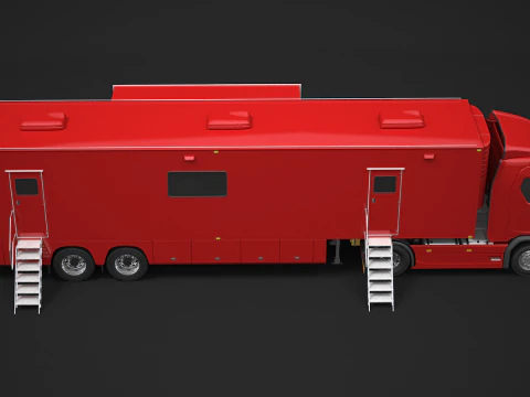 Scania Exhibition Trailer 3D Model