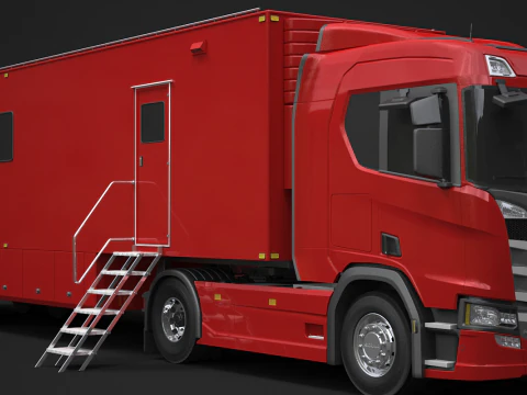 Scania Exhibition Trailer 3D Model