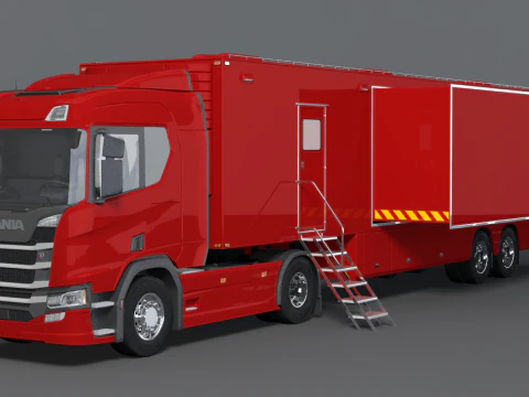 Scania Exhibition Trailer 3D Model