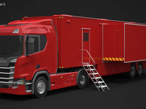 Scania Exhibition Trailer 3D Model