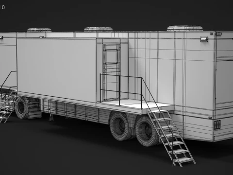 Scania Exhibition Trailer 3D Model