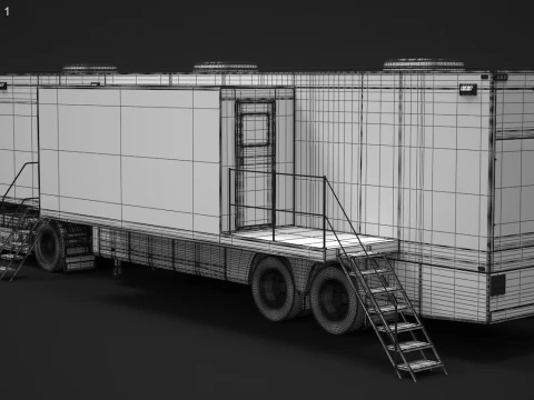 Scania Exhibition Trailer 3D Model