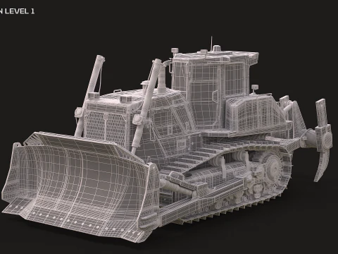 Komatsu D155AXi 3D Model