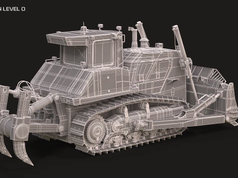Komatsu D155AXi 3D Model