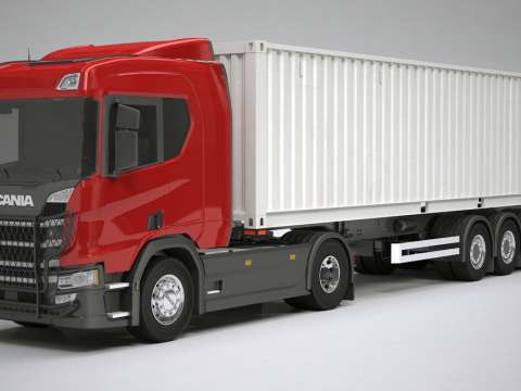 Scania Container Trailer 3D 모델