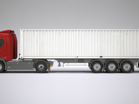 Scania Container Trailer 3D Модель
