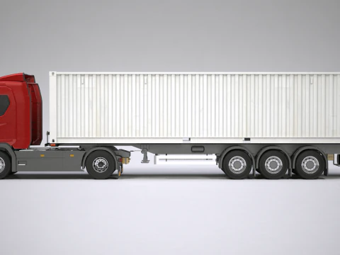 Scania Container Trailer 3D Model